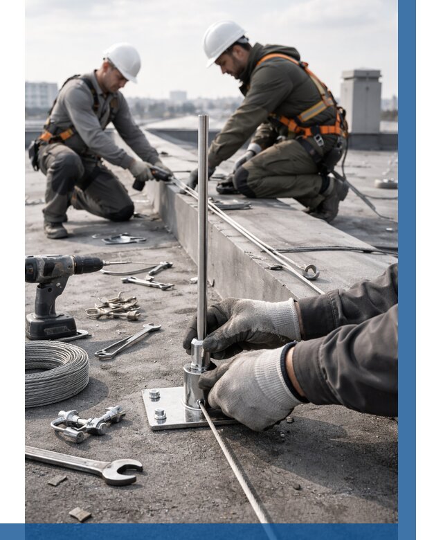 Монтаж молниезащиты на кровле в Владимире цена от 25938 р. | ВЫСОТНИК-Вдм