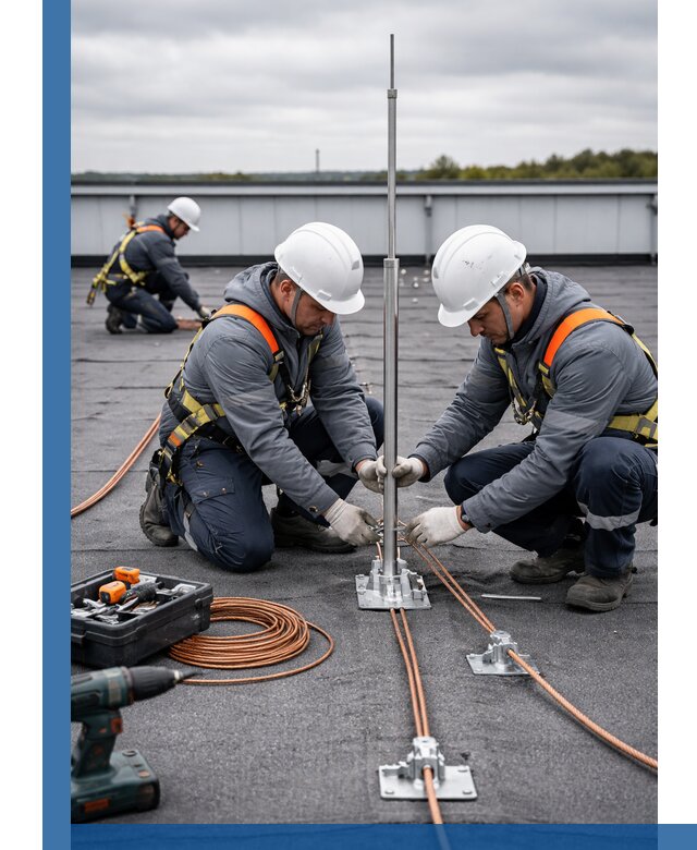 Монтаж молниезащиты на кровле в Владимире под ключ с гарантией