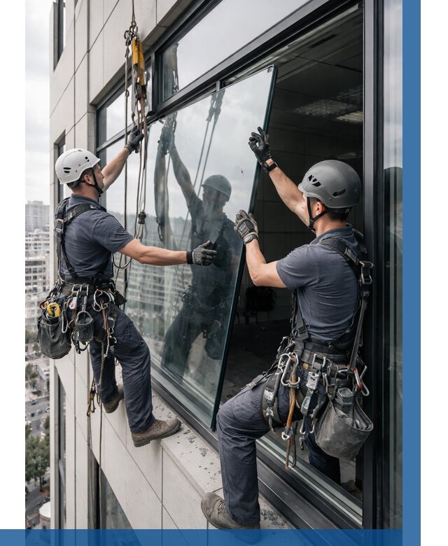 Замена стеклопакетов на высоте в Владимире от 5706 р. | ВЫСОТНИК-Вдм