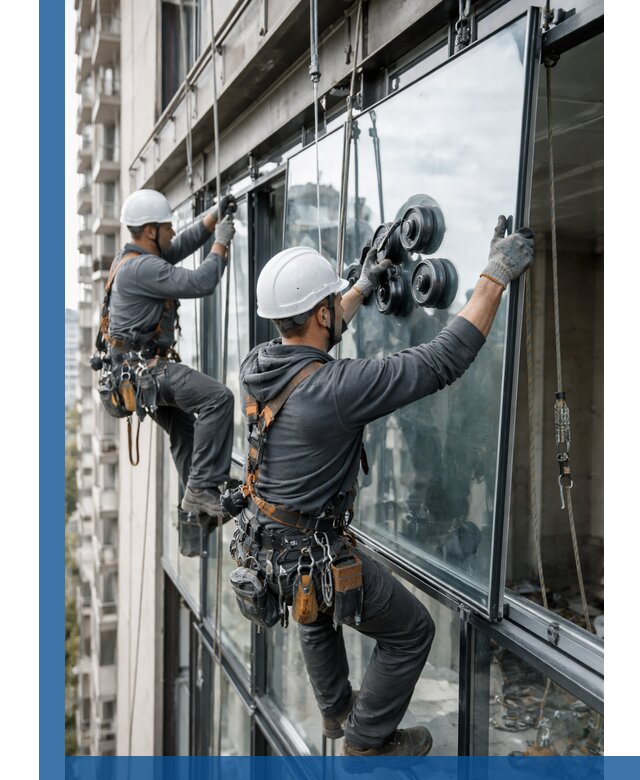 Витражное остекление фасадов и лоджий в Владимире под ключ