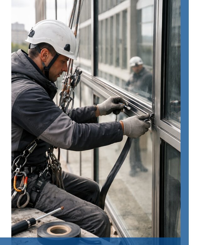 Ремонт витражных конструкций в Владимире от 3631 р. | ВЫСОТНИК-Вдм