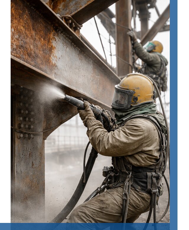 Пескоструйная очистка металлоконструкций в Владимире по 623 р. ВЫСОТНИК-Вдм