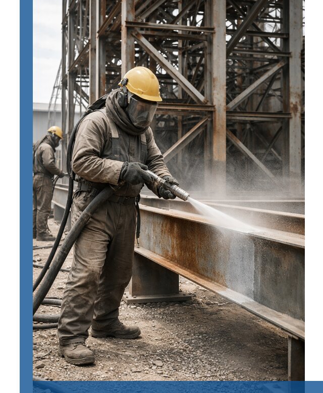 Пескоструйная очистка металлоконструкций в Владимире промышленная