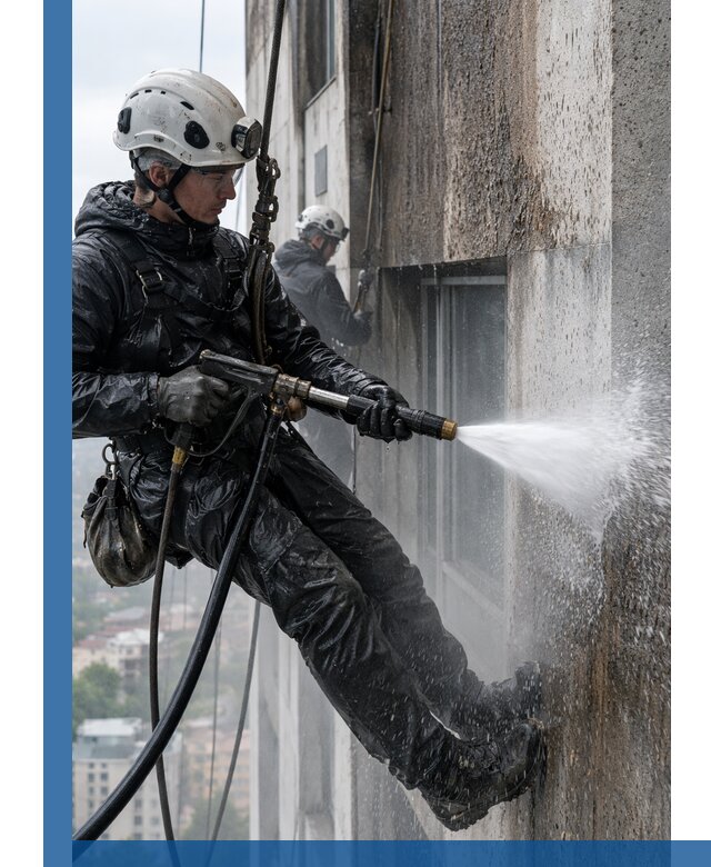 Гидроструйная очистка фасадов и конструкций в Владимире