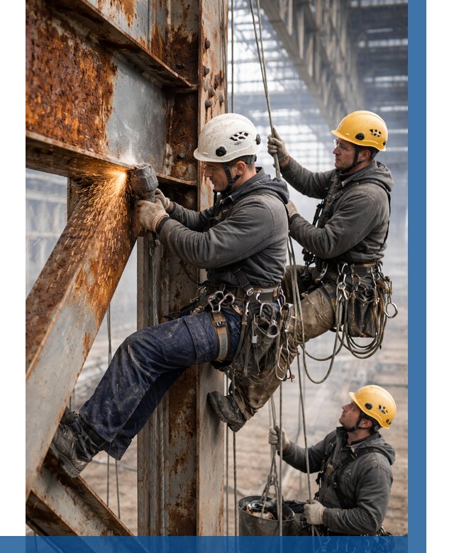 Зачистка металла от ржавчины в Владимире от 363 р. | ВЫСОТНИК-Вдм