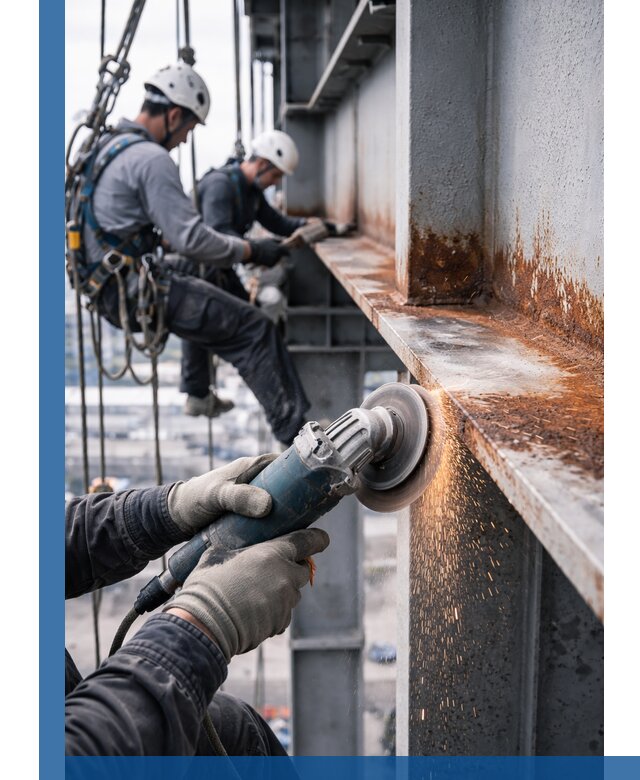 Зачистка металла от ржавчины и подготовка поверхностей в Владимире