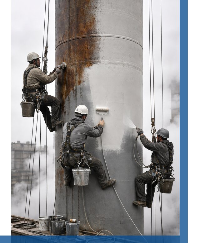 Покраска дымовых труб в Владимире от 8819 р. | ВЫСОТНИК-Вдм