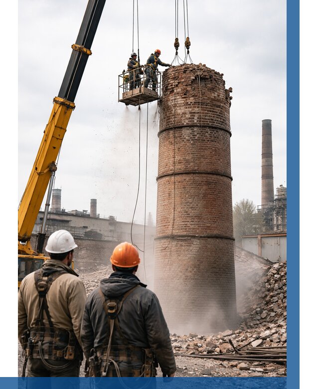 Демонтаж дымовой трубы в Владимире от 93375 р. | ВЫСОТНИК-Вдм, смета