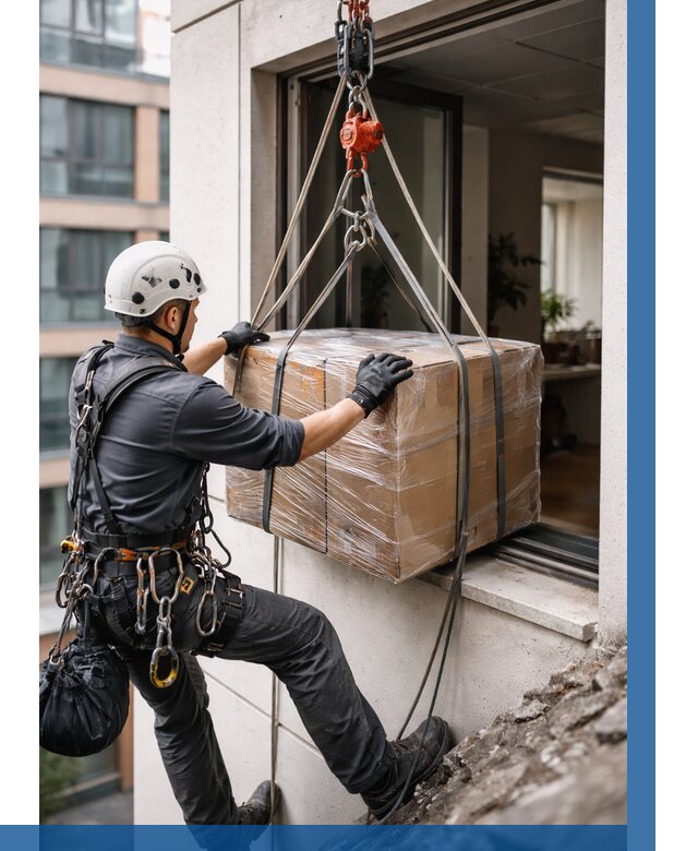 Подъем груза через окно в Владимире от 4669 р. | ВЫСОТНИК-Вдм