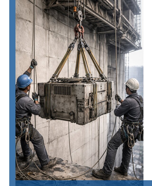 Такелажные работы на высоте, подъем и монтаж грузов в Владимире