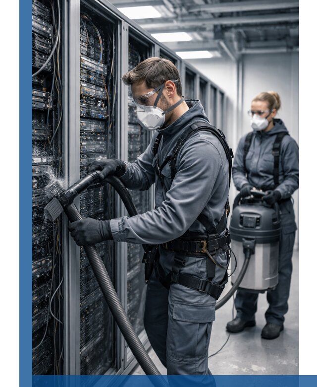 Обеспыливание серверной комнаты в Владимире, профессиональная очистка