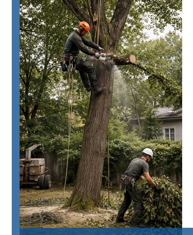 Кронирование деревьев в Владимире, безопасная высотная обрезка
