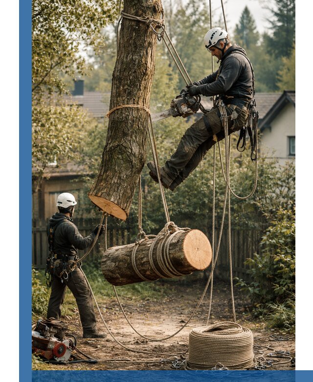 Валка деревьев частями в Владимире, безопасно и аккуратно
