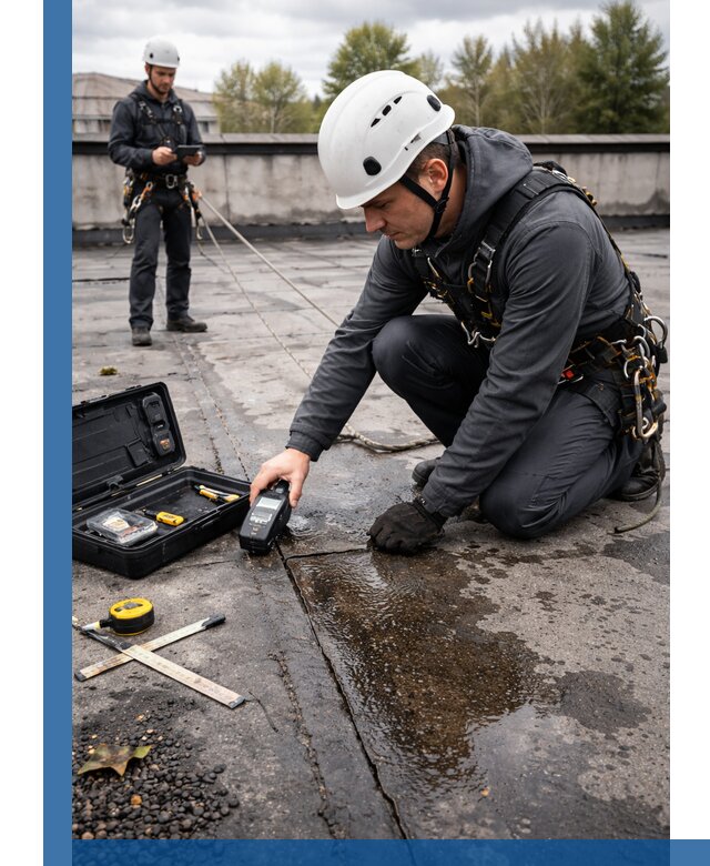 Обследование кровли на протечки и выявление дефектов в Владимире