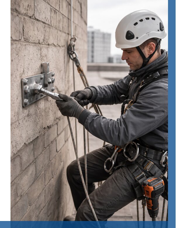 Установка анкерных точек в Владимире от 3631 р. | ВЫСОТНИК-Вдм