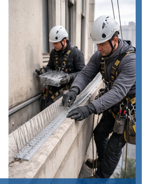 Установка шипов от птиц в Владимире от 882 р. | ВЫСОТНИК-Вдм